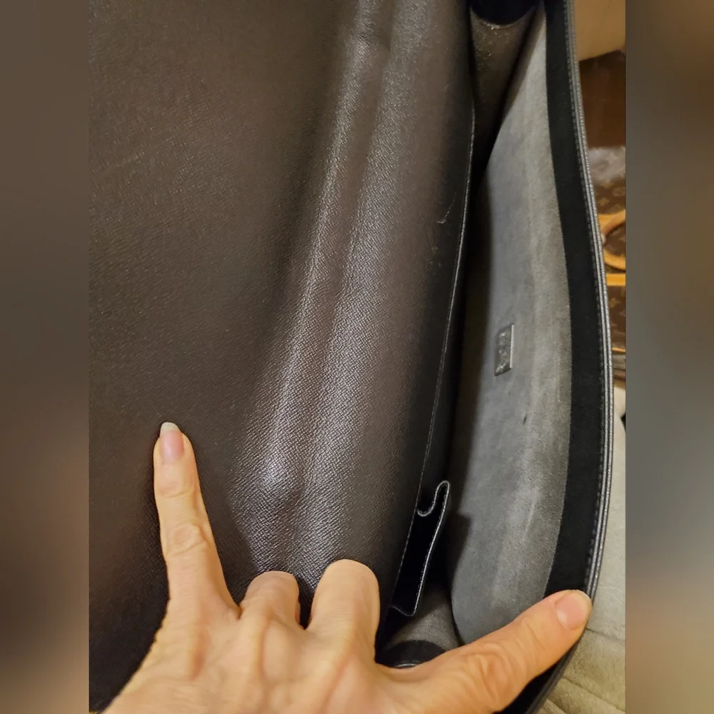 Authentic Louis Vuitton large black briefcase in terrific condition